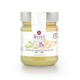 Sweet spreadable cream with Pistachio and Peanut Butter