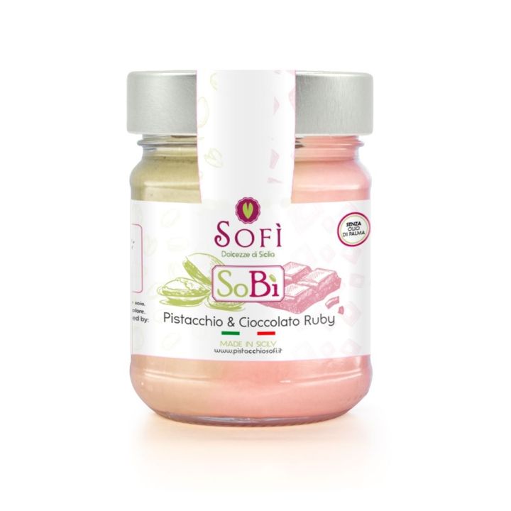 Sweet Pistachio spreadable cream with Ruby Chocolate