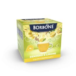 Ginger herbal tea with lemon in pods - Borbone Compostable Pods