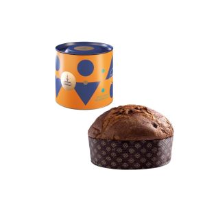 Panettone tradizionale fiasconaro con scatola arancione da 100 grammi