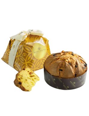 Traditional Sicilian Panettone of 1 kg with candied oranges and raisins - Pasticceria Bonfissuto