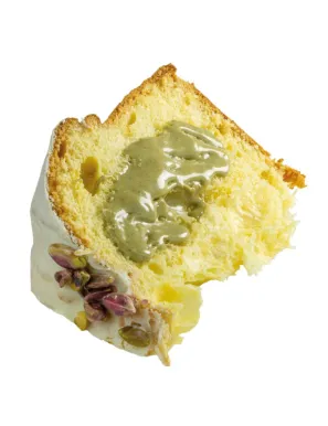 fetta di Panettone al Pistacchio