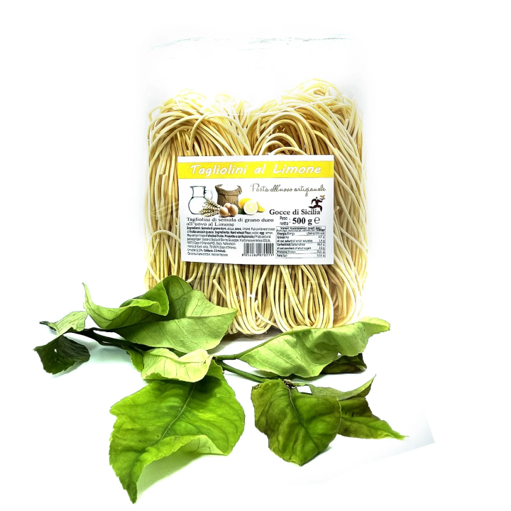 Tagliolini siciliani al limone - Spaghetti alla chitarra fatti a mano