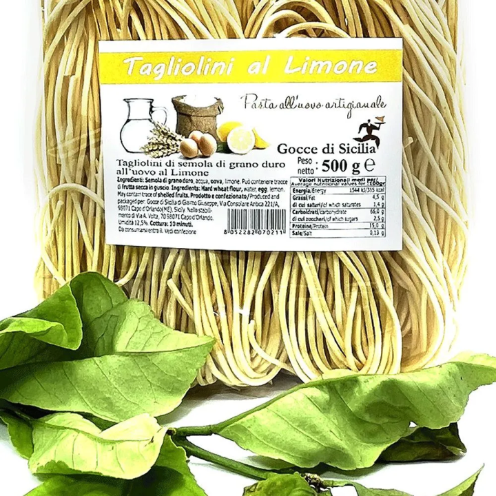 Tagliolini siciliani al limone - Spaghetti alla chitarra fatti a mano