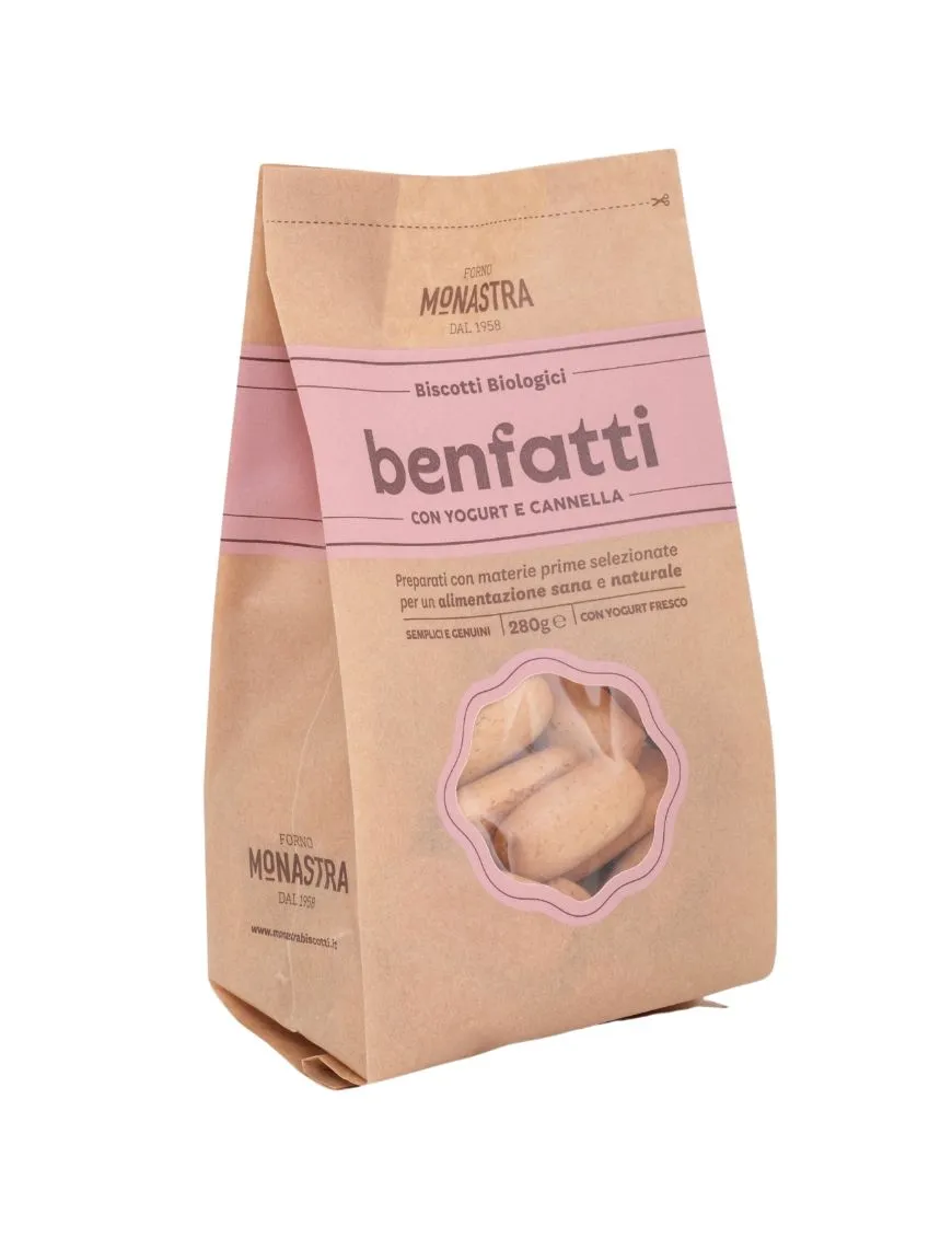 BIO Biscuits with Yogurt and Cinnamon 280 grams - Forno Monastra