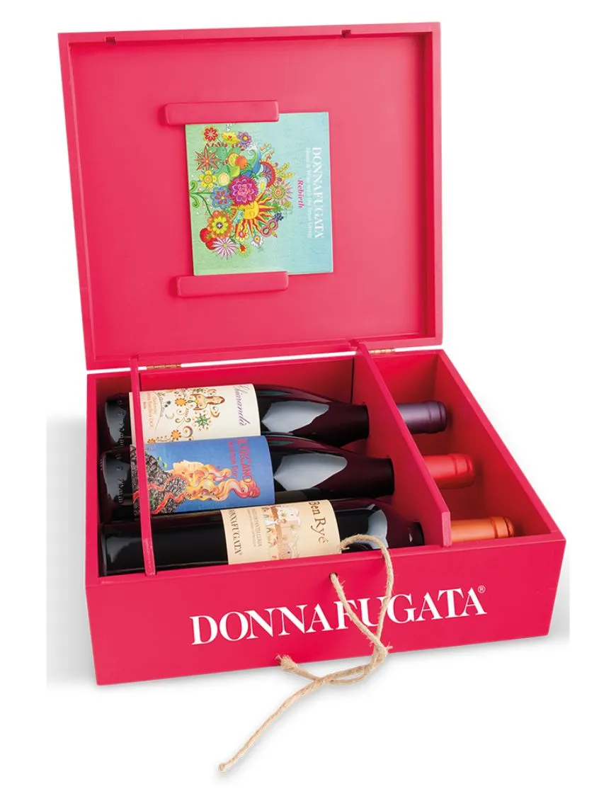 Music & Wine Donnafugata decorated wooden box