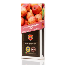 Modica IGP Chocolate with Etna Apples - 100 gram bar.