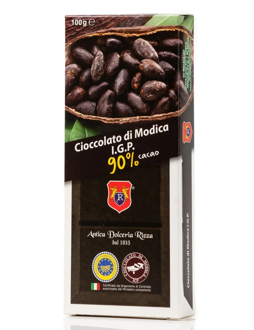 Modica IGP Chocolate 90% - 100 gram bar.