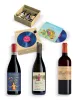 Music &Wine cassetta in legno contenente un Vinile e 3 bottiglie Donnafugata