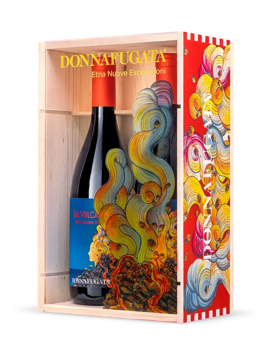 Etna Nuove Espressioni elegant gift box with Donnafugata wines
