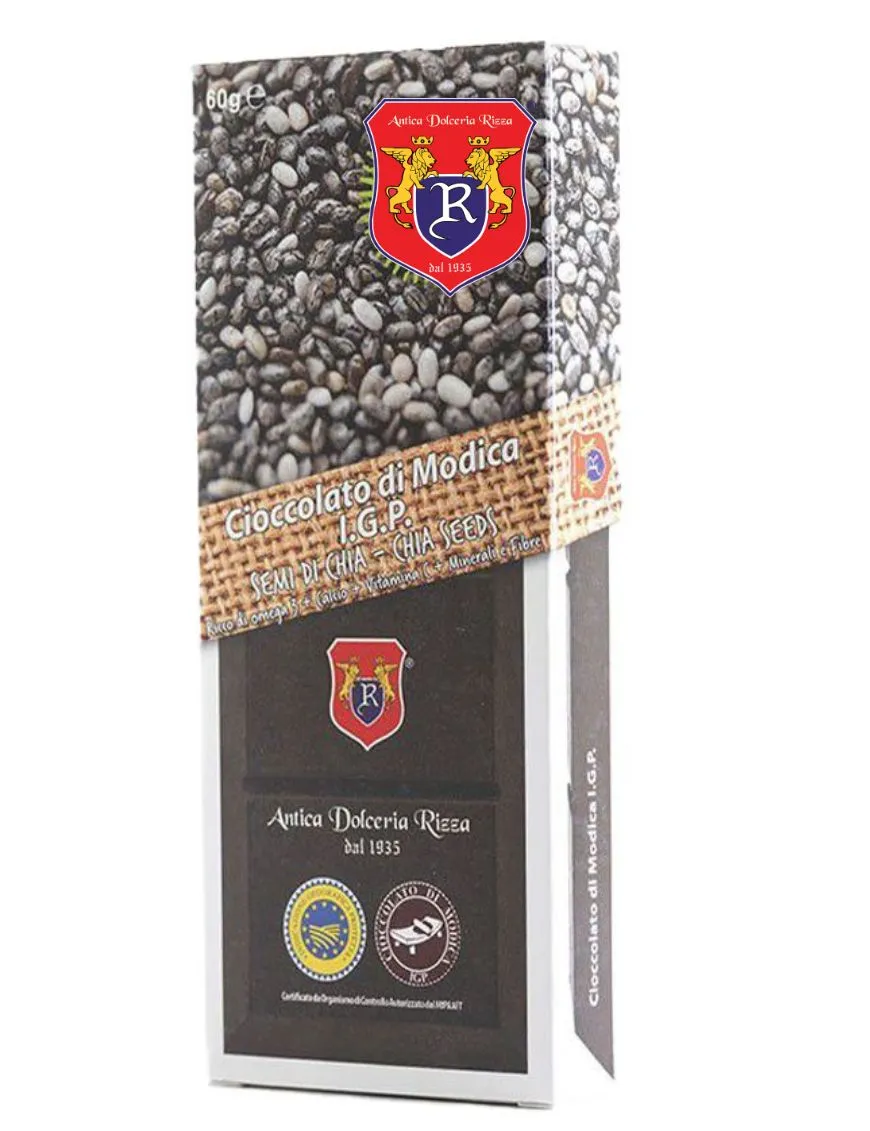 Discover the exclusive Modica Chocolate I.G.P. with Chia Seeds