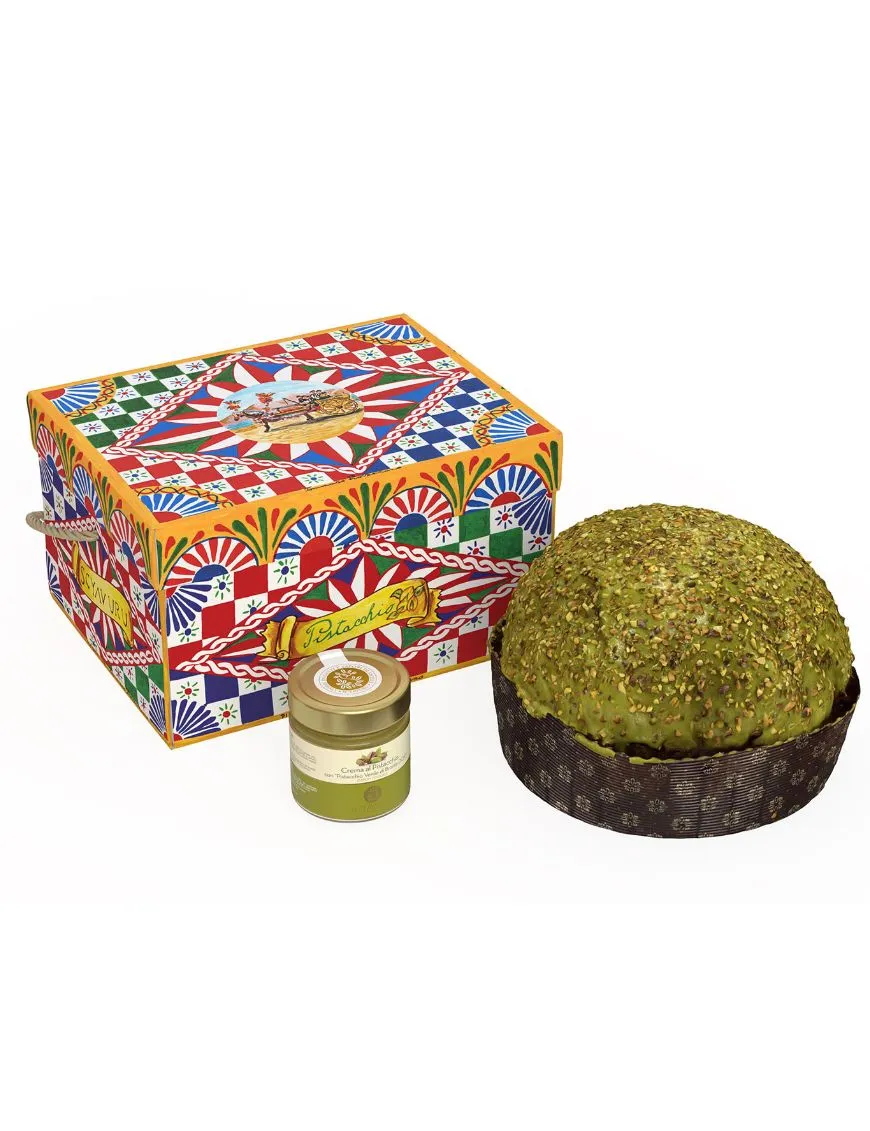 Sicilian Panettone with Pistachio spread cream - Scyavuru