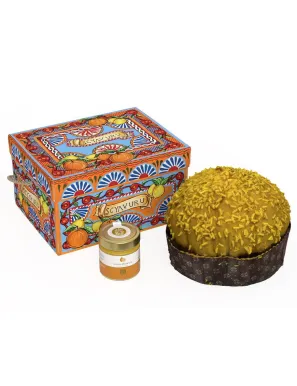 Sicilian Orange Panettone with Orange Spreadable Cream - Scyavuru