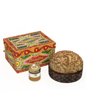 Sicilian Panettone with Caramel and Salted Caramel Spread Cream - Scyavuru