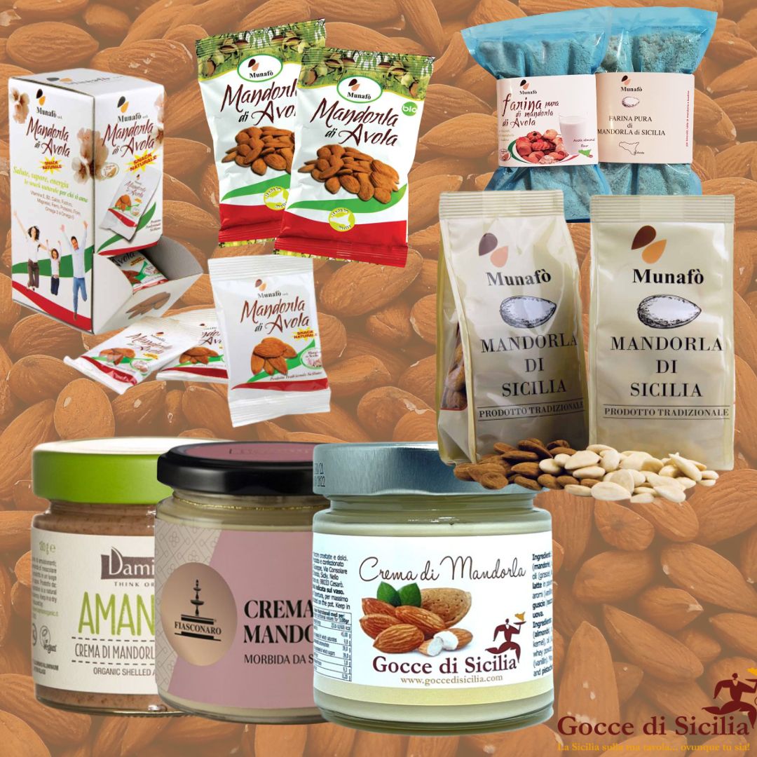 You can find the largest assortment of Sicilian almonds only on Gocce di Sicilia!