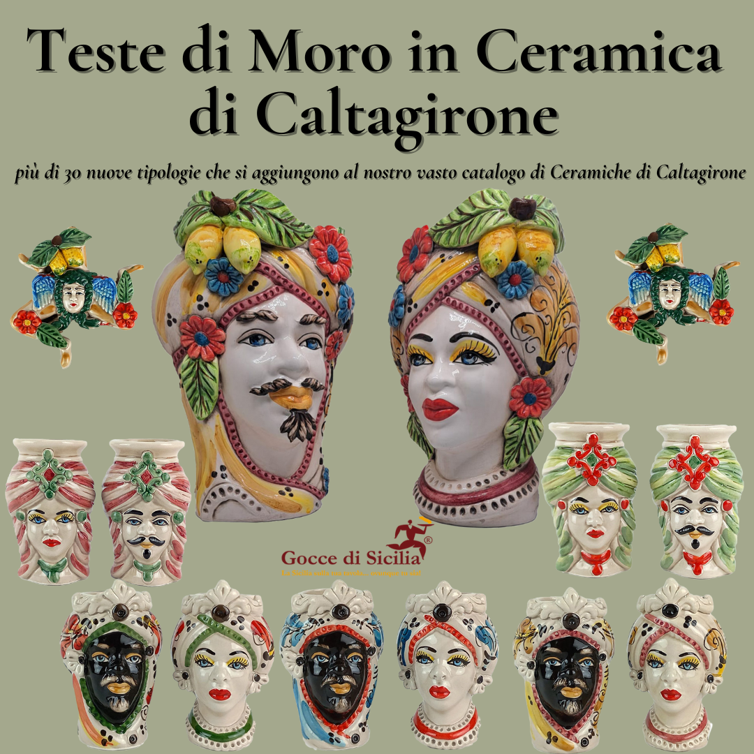 Nuove Teste di Moro in Ceramica di Caltagirone nel nostro catalogo!!